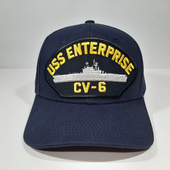 U.S. Navy USS Enterprise CV-6 Men's Cap Hat Navy - Picture 1 of 4